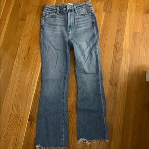 PAIGE Blue Flare Wide Leg Jeans